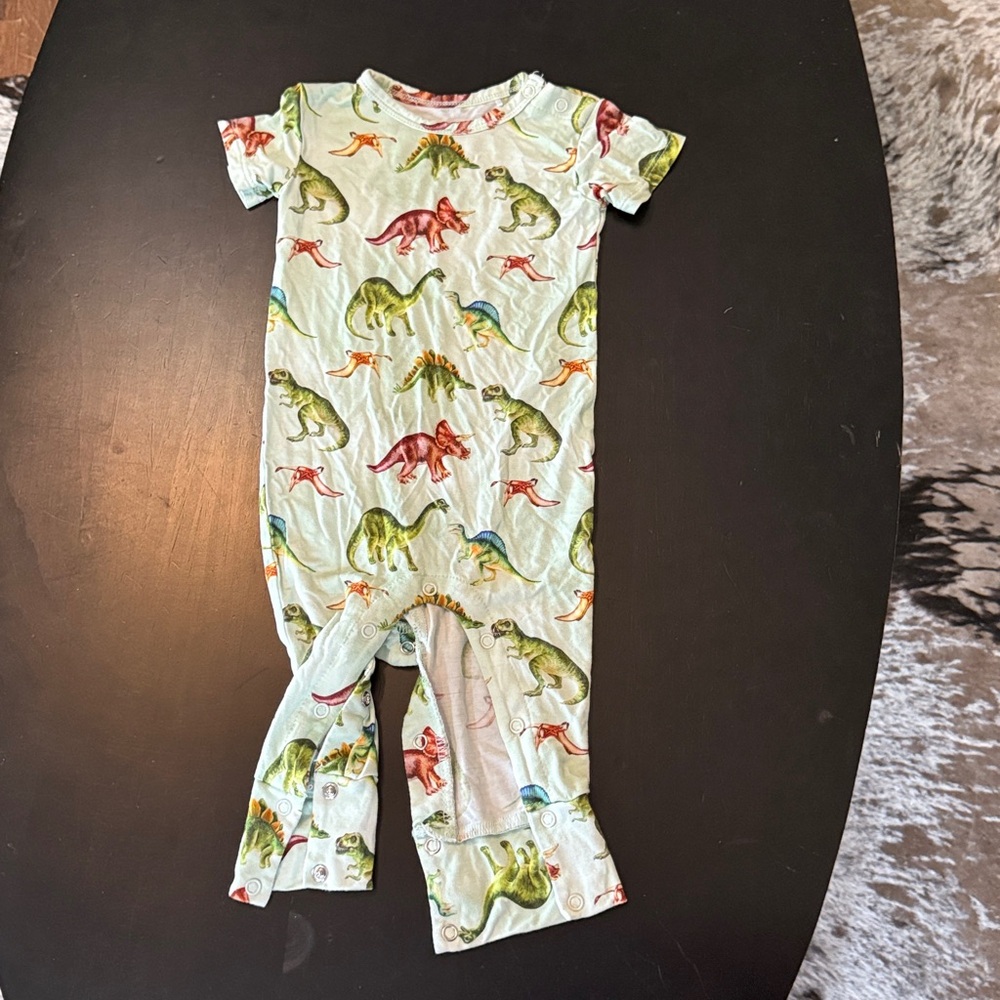 Posh Peanut Dinosaur Print Baby Bodysuit